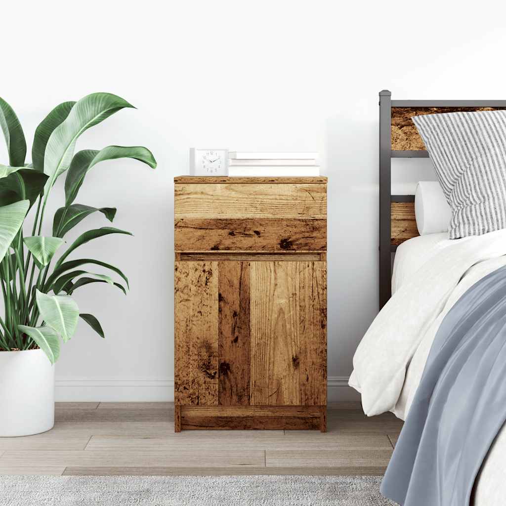 Bedside Cabinet Old Wood 39x35x65 cm Engineered Wood